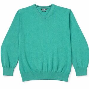 Dunnes Men's V-Neck Pullover Sweater XL – Classic Green Lightweight Layering Top